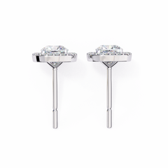 1.92 Carat Cushion-Cut Lab-Grown Diamond Stud Earrings in 14K Gold (0.96ct Each)