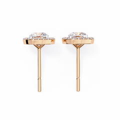 1.92 Carat Cushion-Cut Lab-Grown Diamond Stud Earrings in 14K Gold (0.96ct Each)