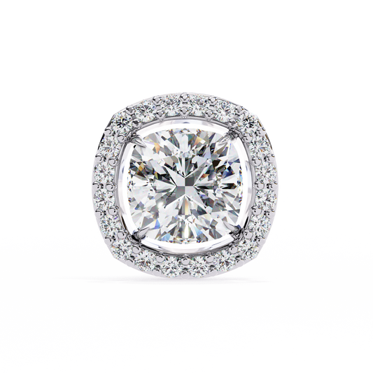1.92 Carat Cushion-Cut Lab-Grown Diamond Stud Earrings in 14K Gold (0.96ct Each)