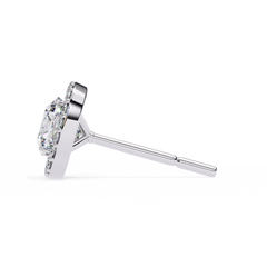 1.92 Carat Cushion-Cut Lab-Grown Diamond Stud Earrings in 14K Gold (0.96ct Each)