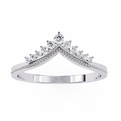 0.15 Carat Diamond Tiara-Inspired Ring