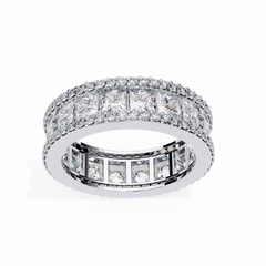 Galexis 3.54 Carat Princess-Cut Lab Grown Diamond Eternity Band