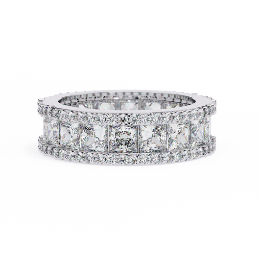 Galexis 3.54 Carat Princess-Cut Lab Grown Diamond Eternity Band