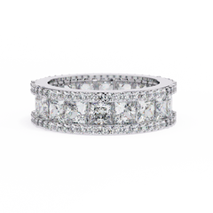 Galexis 3.54 Carat Princess-Cut Lab Grown Diamond Eternity Band