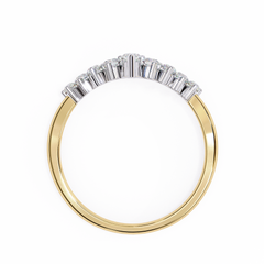 Celestial Harmony Ring with 0.39 Carat Marquise Diamond
