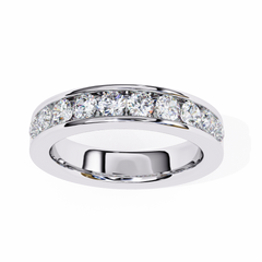 1.01 Carat Classic Pavé-Set Round Diamond Ring