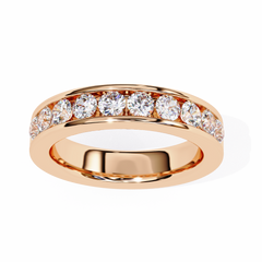 1.01 Carat Classic Pavé-Set Round Diamond Ring