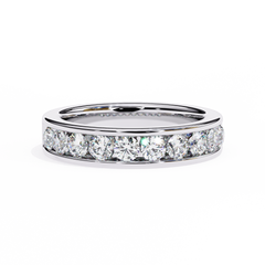 1.01 Carat Classic Pavé-Set Round Diamond Ring