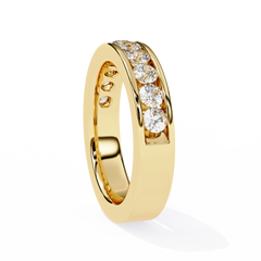 1.01 Carat Classic Pavé-Set Round Diamond Ring
