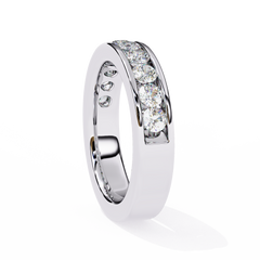 1.01 Carat Classic Pavé-Set Round Diamond Ring