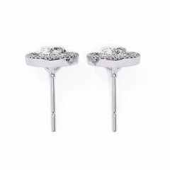 0.81 Carat Dazzling Oval-Cut Diamond Earrings in Gold