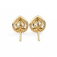 0.81 Carat Dazzling Oval-Cut Diamond Earrings in Gold