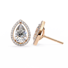 0.81 Carat Dazzling Oval-Cut Diamond Earrings in Gold