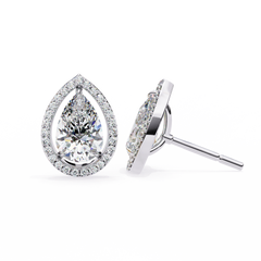 0.81 Carat Dazzling Oval-Cut Diamond Earrings in Gold