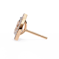 0.81 Carat Dazzling Oval-Cut Diamond Earrings in Gold