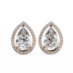 0.81 Carat Dazzling Oval-Cut Diamond Earrings in Gold