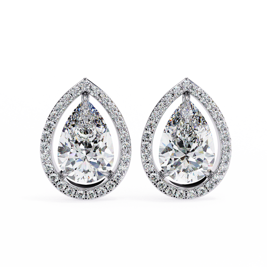 0.81 Carat Dazzling Oval-Cut Diamond Earrings in Gold
