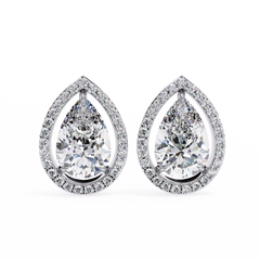 0.81 Carat Dazzling Oval-Cut Diamond Earrings in Gold