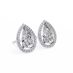 0.81 Carat Dazzling Oval-Cut Diamond Earrings in Gold