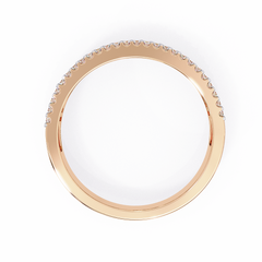 0.60 Carat Radiant Baguette Diamond Row Ring