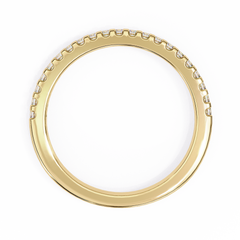0.22 Carat Radiant Round Diamond Half-Eternity Ring
