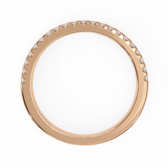 0.22 Carat Radiant Round Diamond Half-Eternity Ring