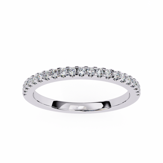 0.22 Carat Radiant Round Diamond Half-Eternity Ring
