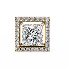 0.84 Carat Allure Princess-Cut Diamond Stud Earrings