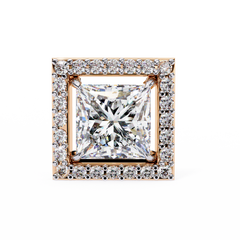 0.84 Carat Allure Princess-Cut Diamond Stud Earrings