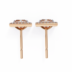 0.84 Carat Allure Princess-Cut Diamond Stud Earrings