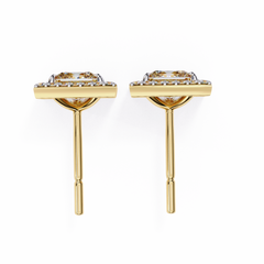 0.84 Carat Allure Princess-Cut Diamond Stud Earrings