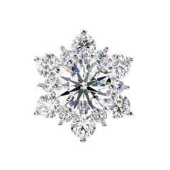 0.71 Carat Floral Lab-Grown Diamond Pendant