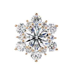 0.71 Carat Floral Lab-Grown Diamond Pendant