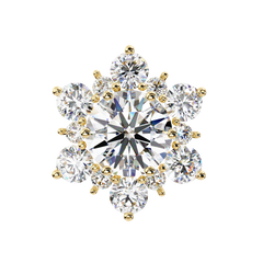 0.71 Carat Floral Lab-Grown Diamond Pendant