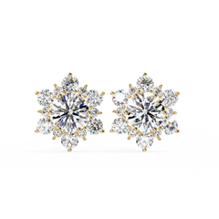 0.71 Carat Floral Lab-Grown Diamond Pendant