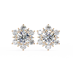 0.71 Carat Floral Lab-Grown Diamond Pendant