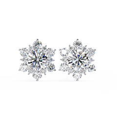0.71 Carat Floral Lab-Grown Diamond Pendant