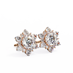 0.71 Carat Floral Lab-Grown Diamond Pendant