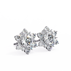 0.71 Carat Floral Lab-Grown Diamond Pendant