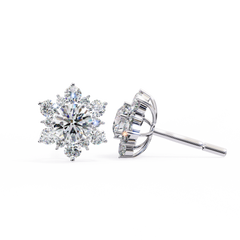 0.71 Carat Floral Lab-Grown Diamond Pendant