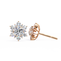 0.71 Carat Floral Lab-Grown Diamond Pendant