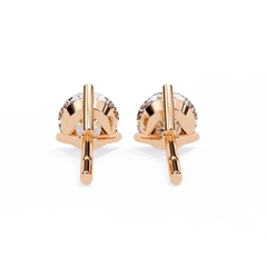 2.57 Carat Classic Three-Prong Round Diamond Stud Earrings