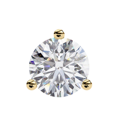 2.57 Carat Classic Three-Prong Round Diamond Stud Earrings