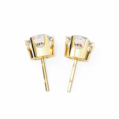 2.5 Carat Round Solitaire Diamond Stud Earrings
