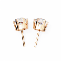 2.5 Carat Round Solitaire Diamond Stud Earrings