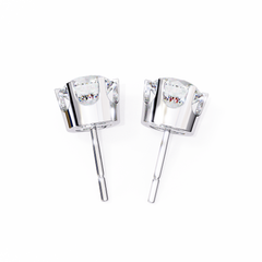2.5 Carat Round Solitaire Diamond Stud Earrings