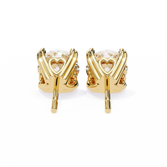 2.57 Carat Amour Diamond Stud Earrings