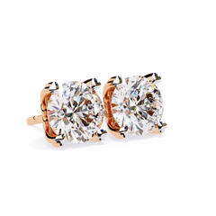 2.57 Carat Amour Diamond Stud Earrings
