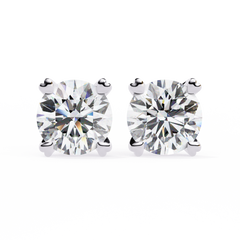 2.57 Carat Amour Diamond Stud Earrings