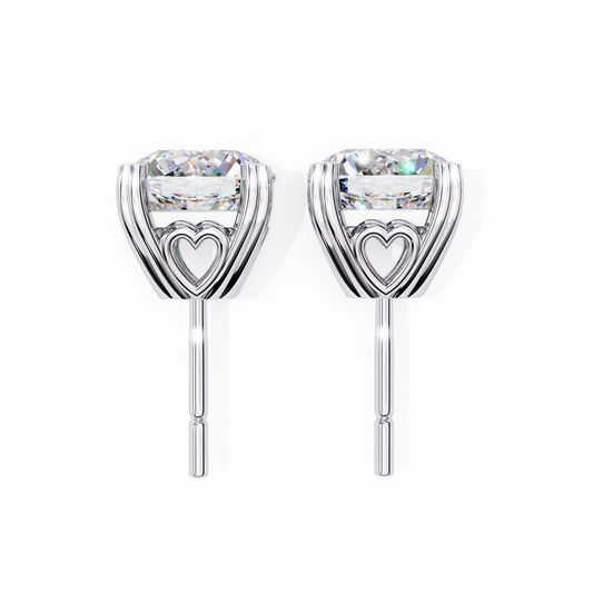 2.57 Carat Amour Diamond Stud Earrings